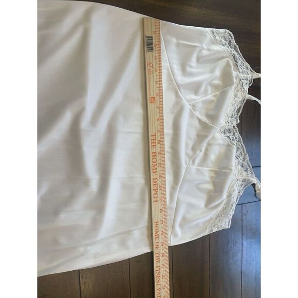 Vtg Lane Bryant Night Gown Size 42 Womens Cream Off-White Long Slip - Picture 7 of 8